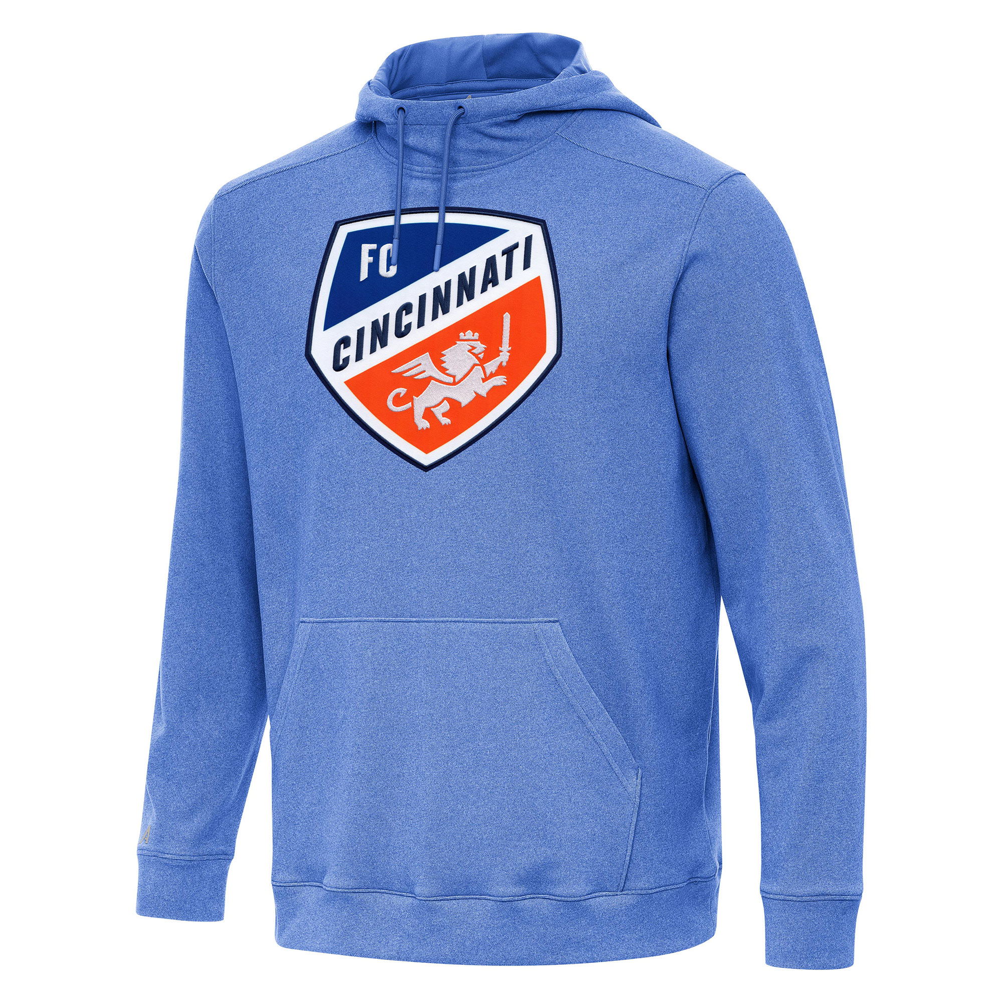 Men’s Antigua Heather Blue FC Cincinnati Cloud Pullover Hoodie Men’s Antigua Heather Blue FC Cincinnati Cloud Pullover Hoodie