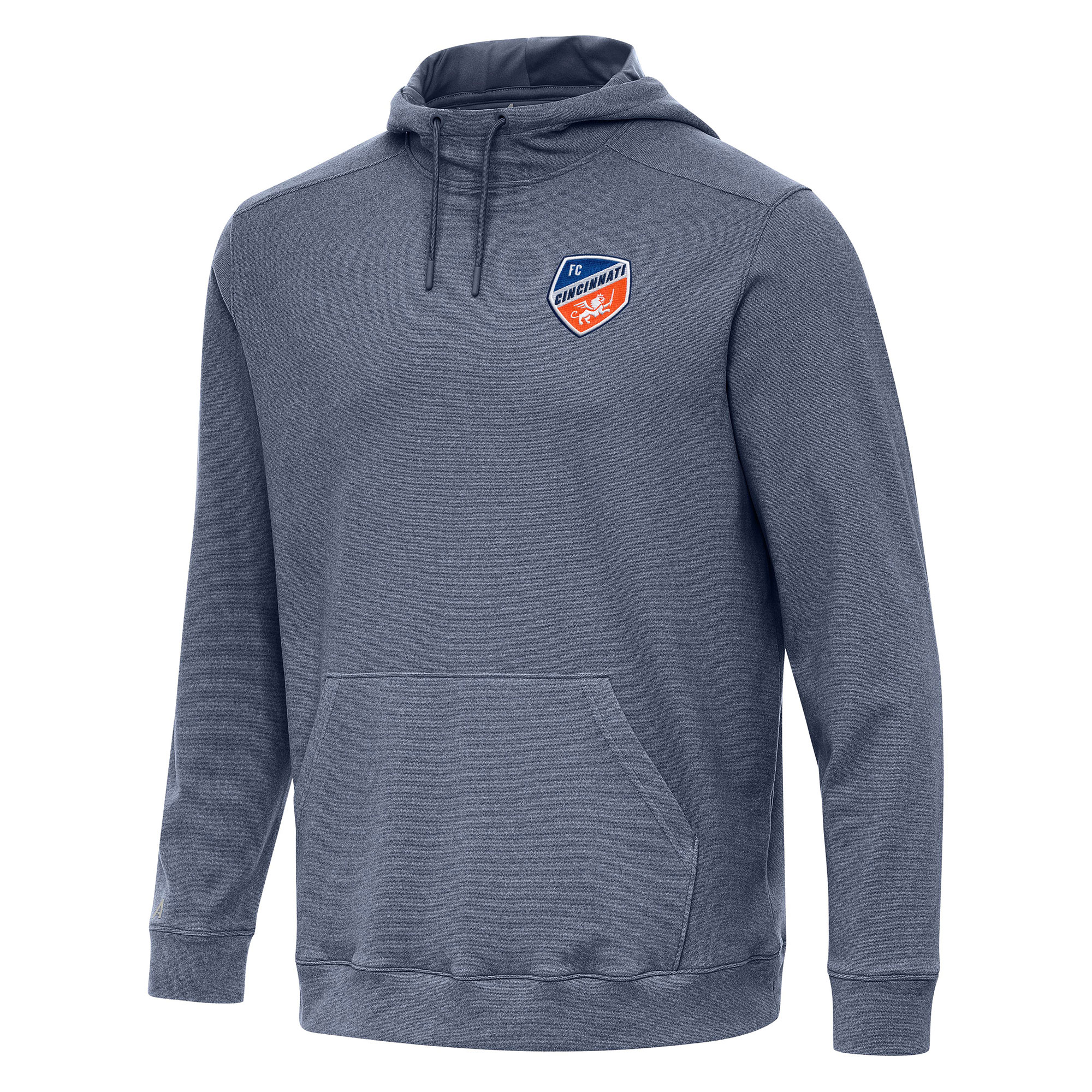 Men's Antigua Heather Navy FC Cincinnati Cloud Pullover Hoodie