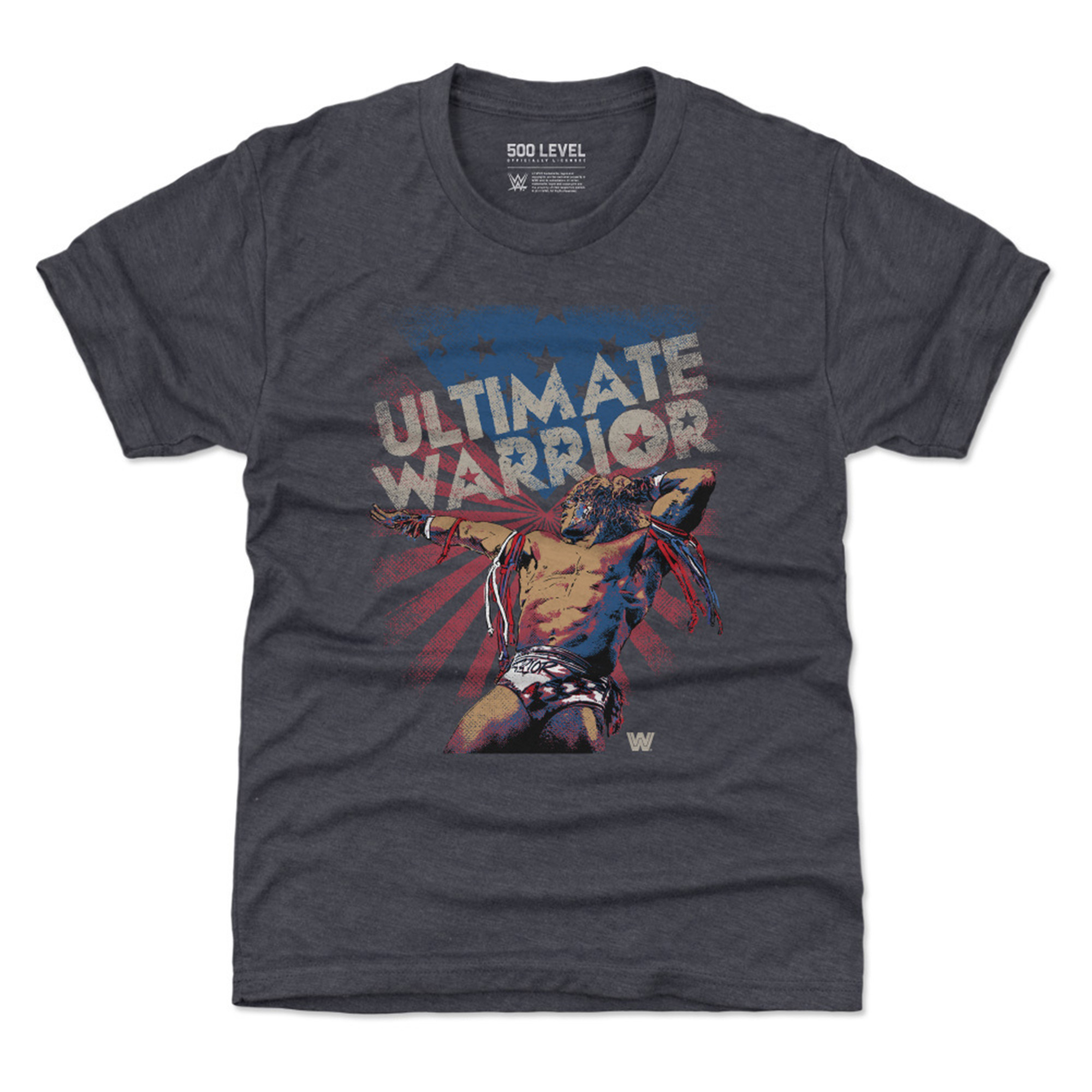 Youth 500 Level Heather Navy The Ultimate Warrior American Flag Tri-Blend T-Shirt Youth 500 Level Heather Navy The Ultimate Warrior American Flag Tri-Blend T-Shirt