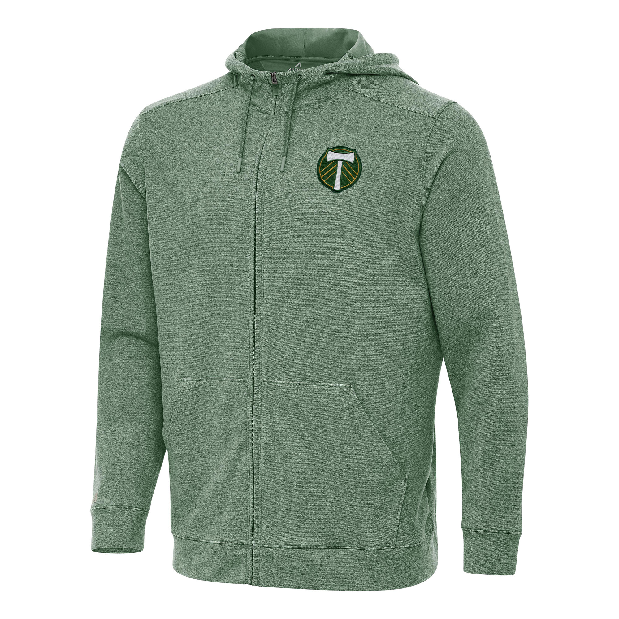 Men's Antigua Hunter Green Portland Timbers Effortless Full-Zip Hoodie