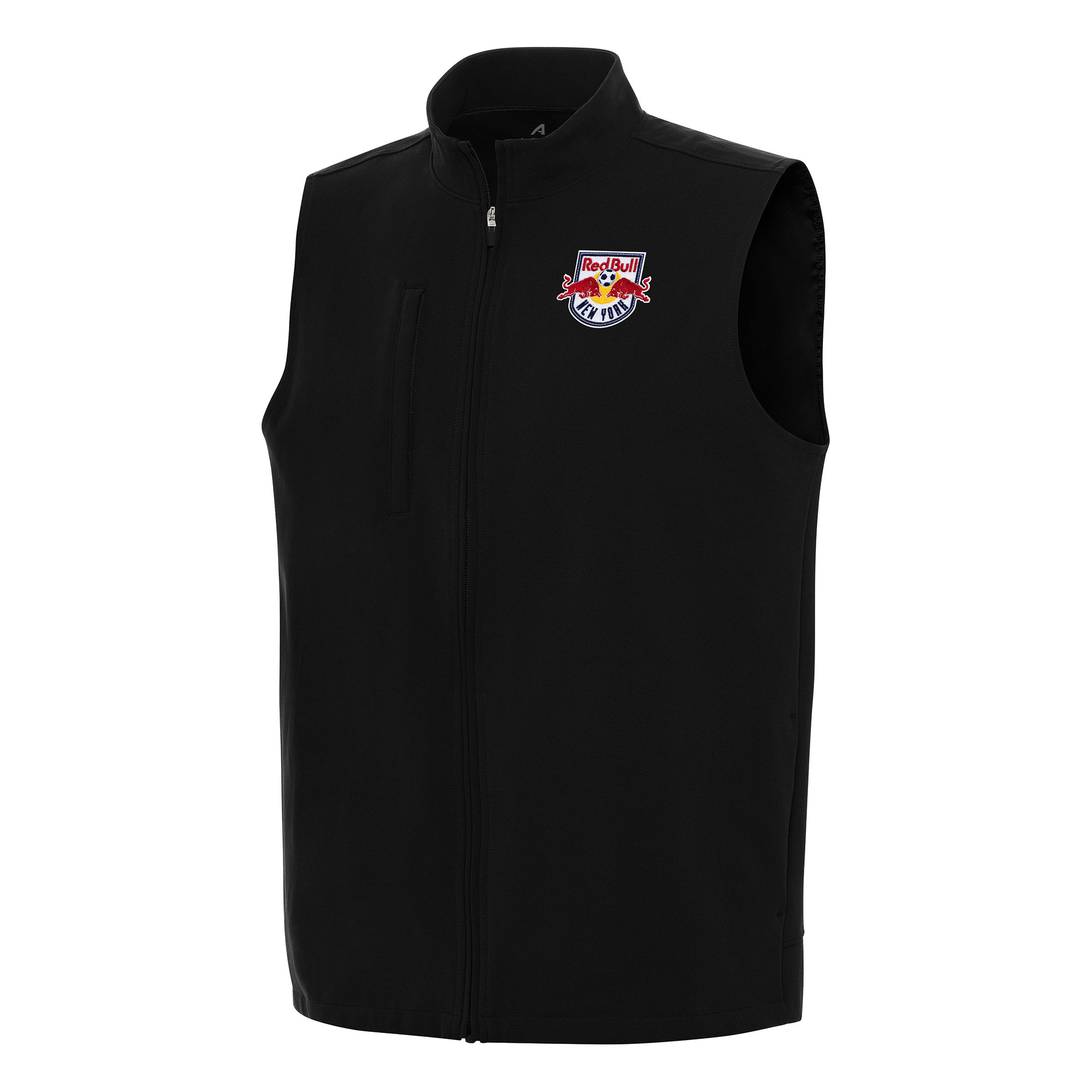 Men’s Antigua Black New York Red Bulls Regard Full-Zip Vest Men’s Antigua Black New York Red Bulls Regard Full-Zip Vest