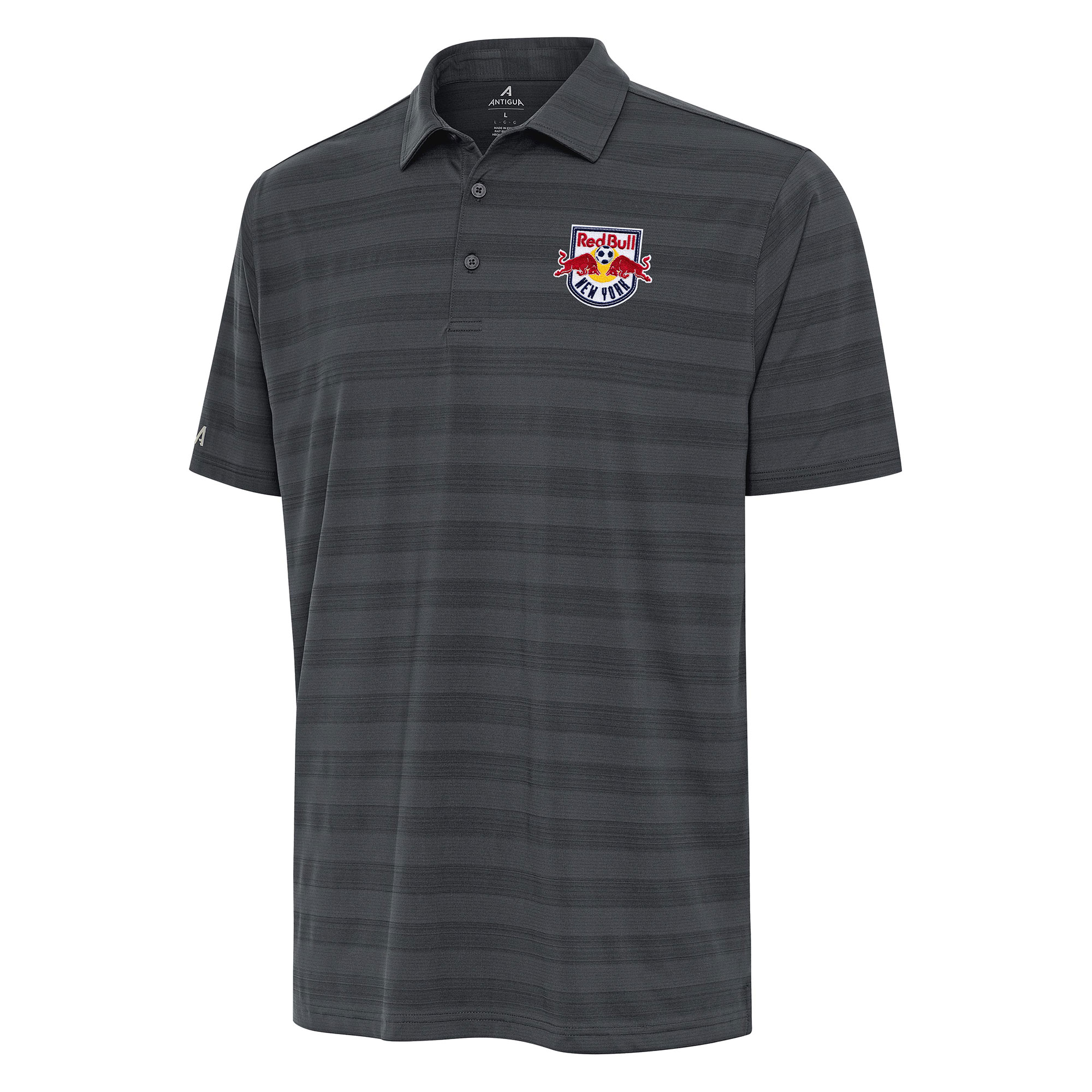 Men’s Antigua Charcoal New York Red Bulls Tunnel Polo Men’s Antigua Charcoal New York Red Bulls Tunnel Polo