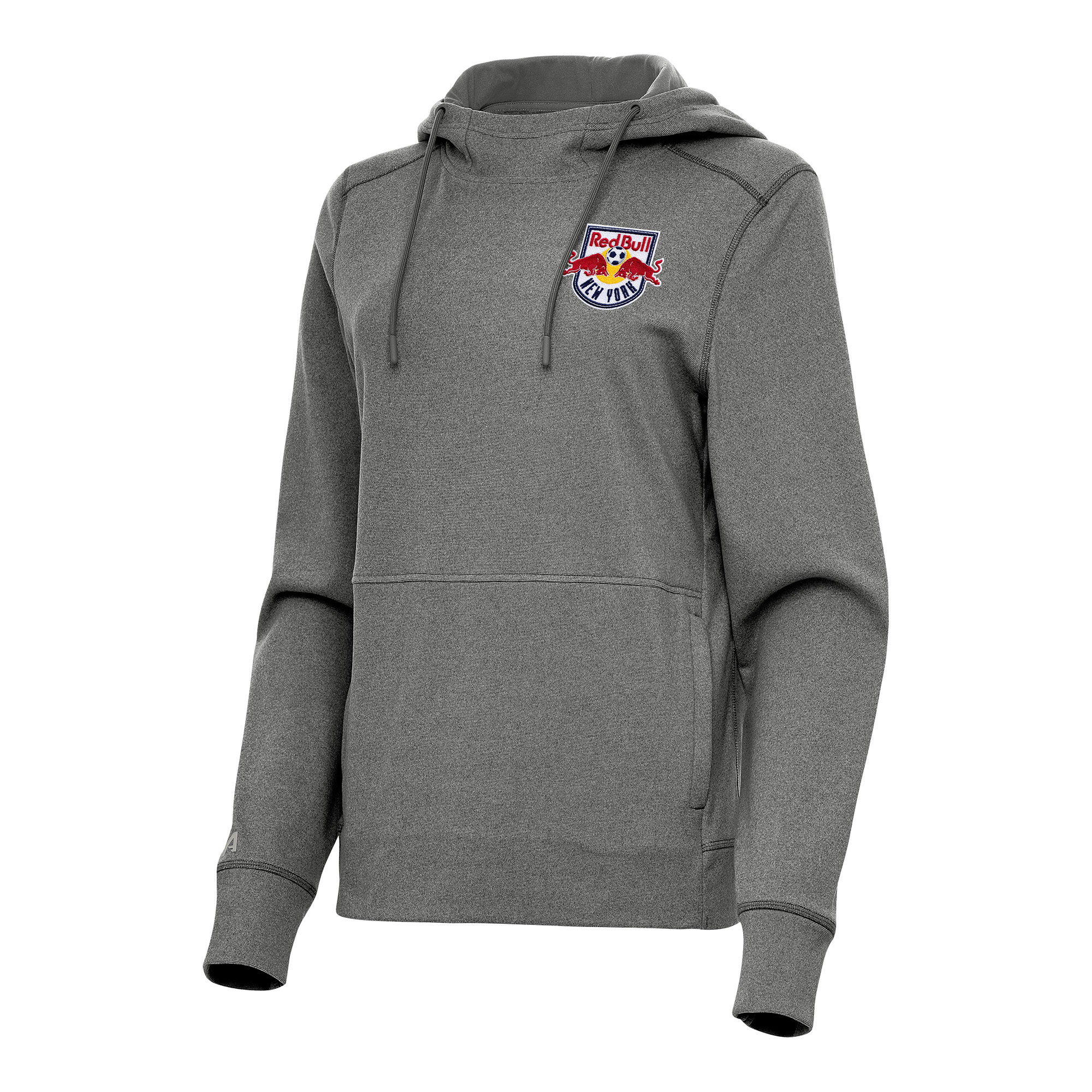 Women’s Antigua Heather Black New York Red Bulls Justice Pullover Hoodie Women’s Antigua Heather Black New York Red Bulls Justice Pullover Hoodie