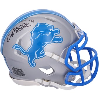 Amon-Ra St. Brown Detroit Lions Autographed 2024 Riddell Speed Mini Helmet