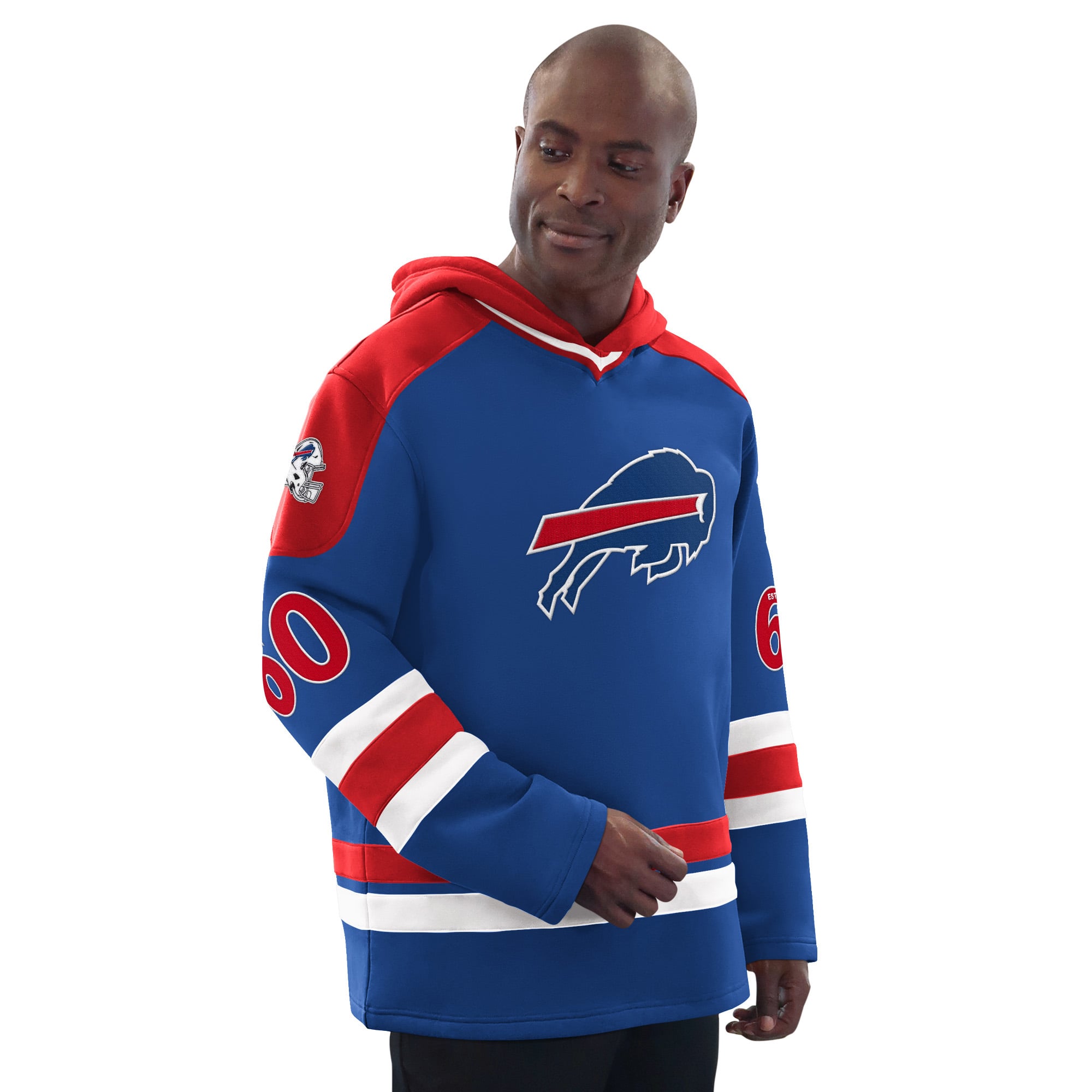 Men's Starter Royal Buffalo Bills Fashion Jersey Hoodie