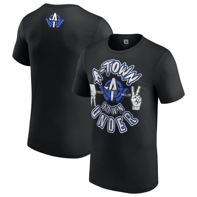 Men's Black A-Town Down Under Hand Signs T-Shirt