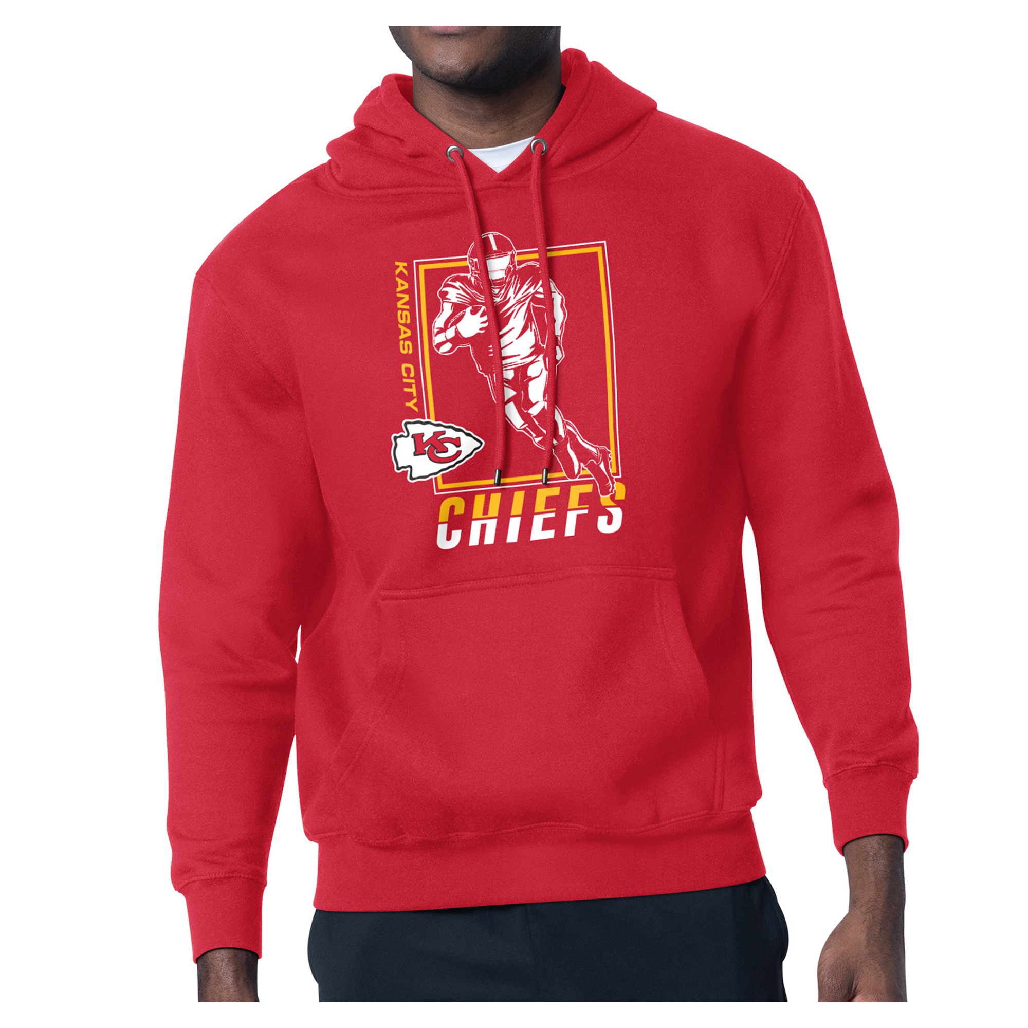 Men's Starter Red Kansas City Chiefs Player Grid Pullover Hoodie