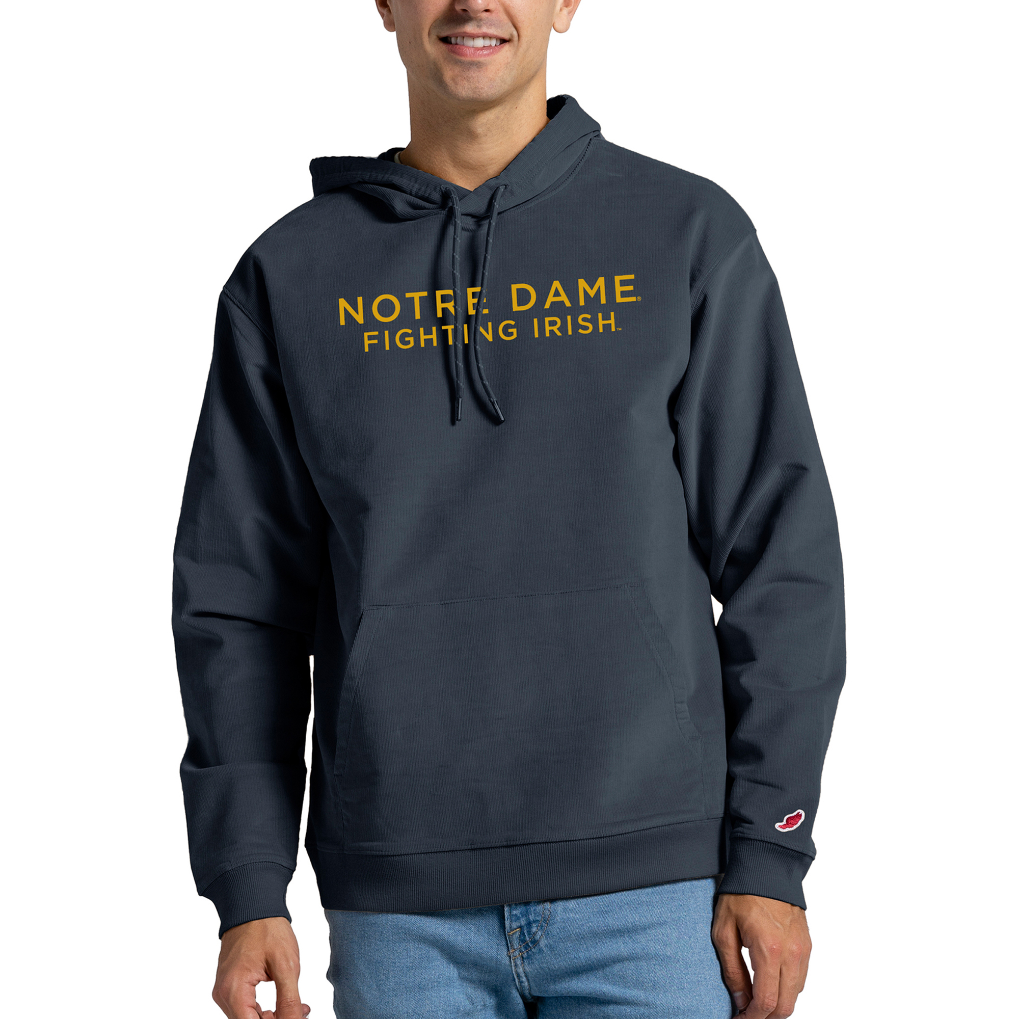 Men’s League Collegiate Wear Navy Notre Dame Fighting Irish Stretch Corduroy Pullover Hoodie Men’s League Collegiate Wear Navy Notre Dame Fighting Irish Stretch Corduroy Pullover Hoodie