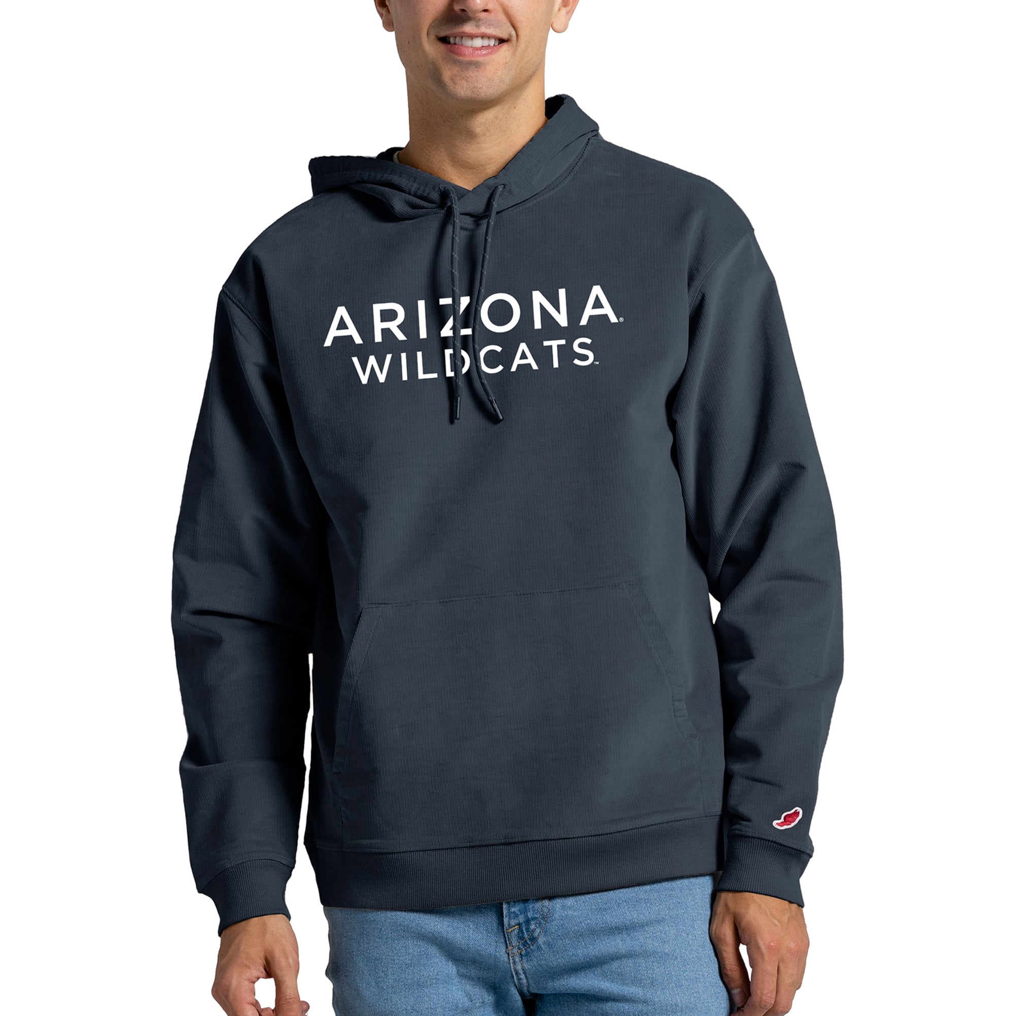 Men's League Collegiate Wear Navy Arizona Wildcats Stretch Corduroy Pullover Hoodie