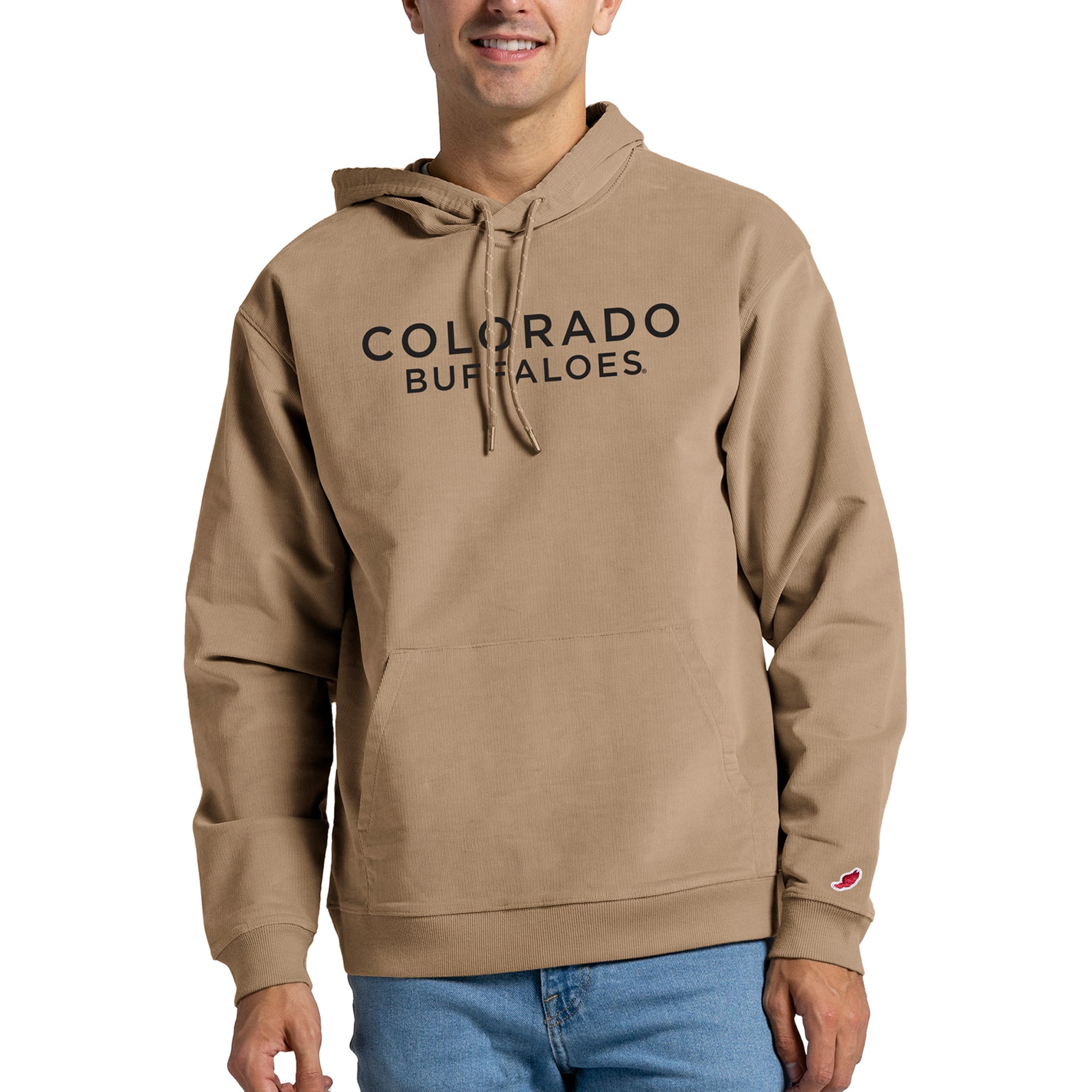 Men's League Collegiate Wear Tan Colorado Buffaloes Stretch Corduroy Pullover Hoodie