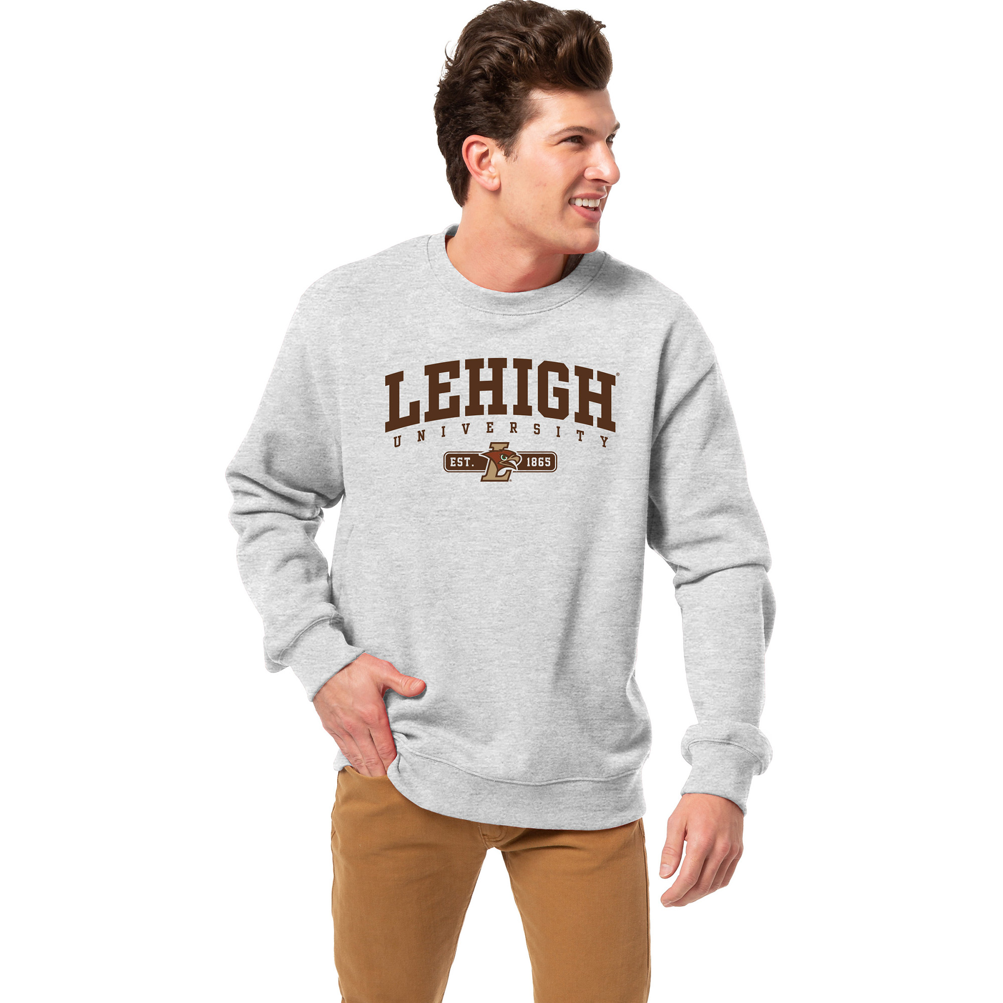 Men’s League Collegiate Wear Heather Gray Lehigh Mountain Hawks Essentials 2.0 Fleece Pullover Sweatshirt Men’s League Collegiate Wear Heather Gray Lehigh Mountain Hawks Essentials 2.0 Fleece Pullover Sweatshirt
