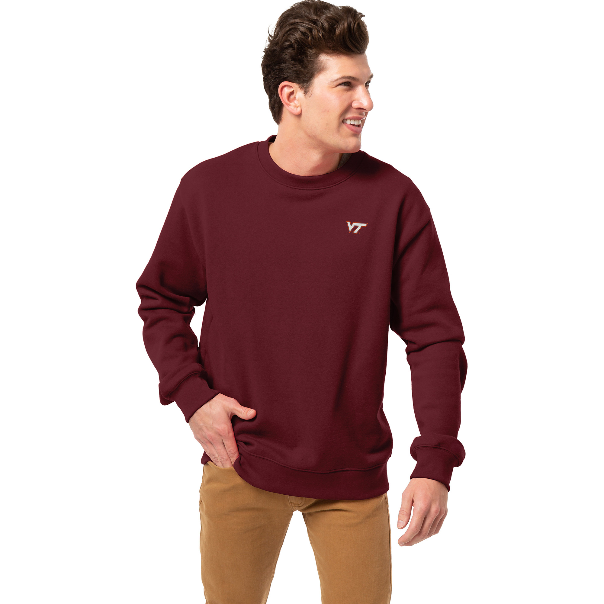 Men’s League Collegiate Wear Maroon Virginia Tech Hokies Essentials 2.0 Fleece Pullover Sweatshirt Men’s League Collegiate Wear Maroon Virginia Tech Hokies Essentials 2.0 Fleece Pullover Sweatshirt