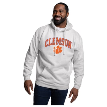 Men's League Collegiate Wear Heather Gray Clemson Tigers Essentials 2.0 Fleece Pullover Hoodie