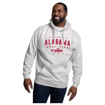 Men's League Collegiate Wear Heather Gray Alabama Crimson Tide Essentials 2.0 Fleece Pullover Hoodie