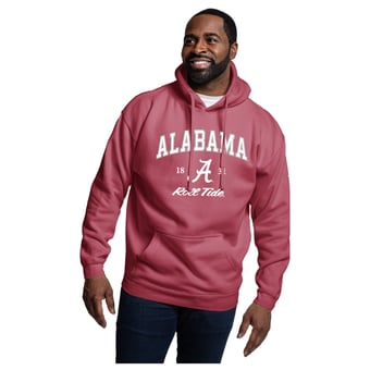 Men's League Collegiate Wear Crimson Alabama Crimson Tide Essentials 2.0 Fleece Pullover Hoodie