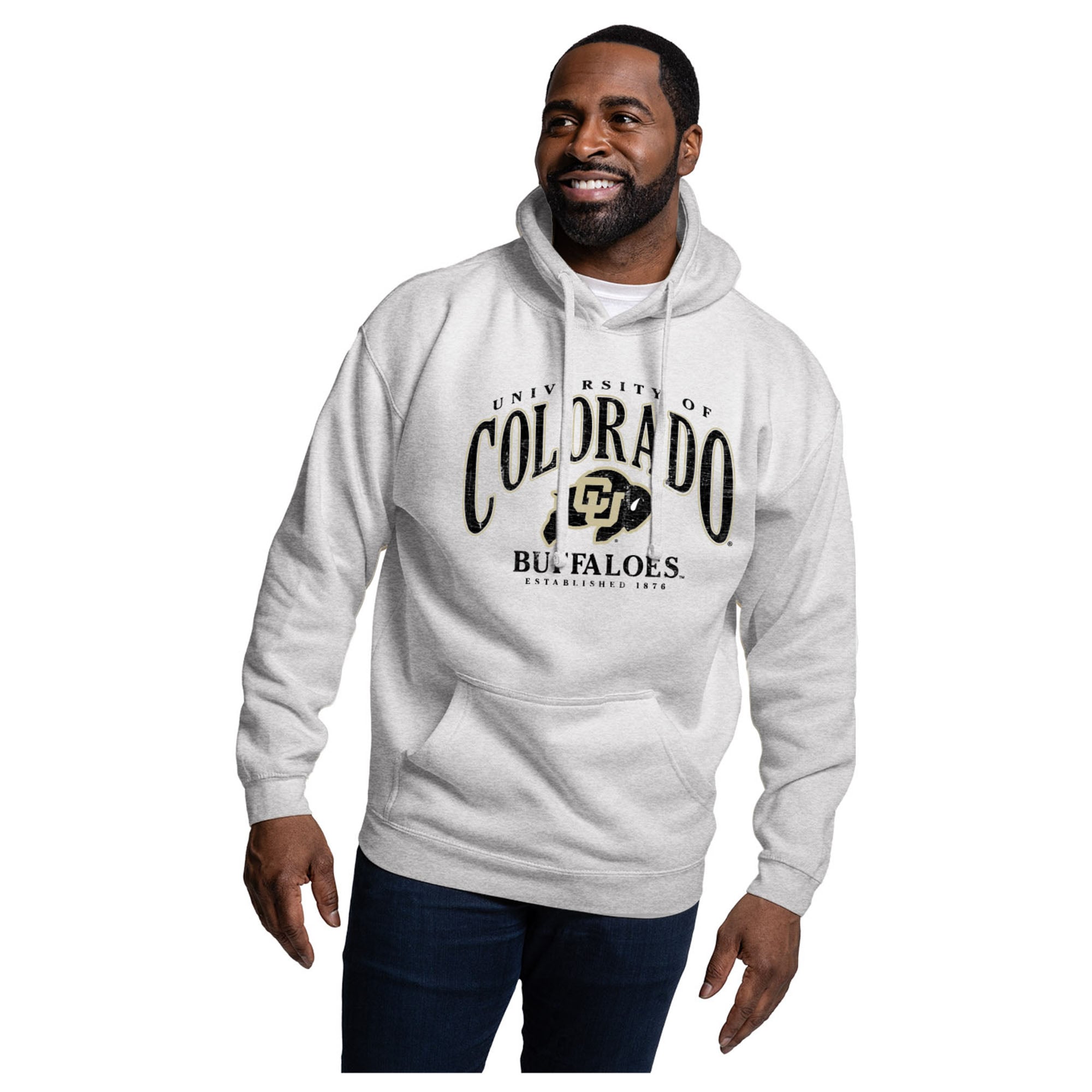 Men's League Collegiate Wear Heather Gray Colorado Buffaloes Essentials 2.0 Fleece Pullover Hoodie