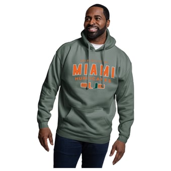 Men's League Collegiate Wear Green Miami Hurricanes Essentials 2.0 Fleece Pullover Hoodie