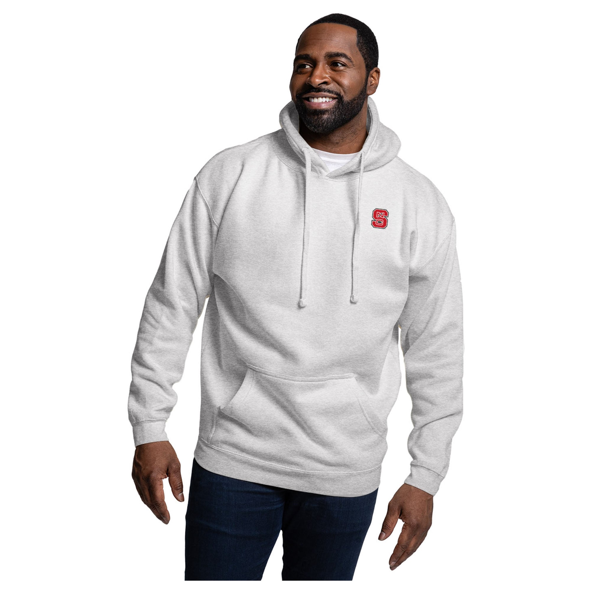 Men's League Collegiate Wear Heather Gray NC State Wolfpack Essentials 2.0 Fleece Pullover Hoodie