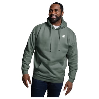 Men's League Collegiate Wear Green Michigan State Spartans Essentials 2.0 Fleece Pullover Hoodie
