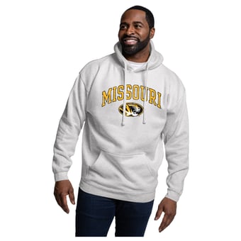 Men's League Collegiate Wear Heather Gray Missouri Tigers Essentials 2.0 Fleece Pullover Hoodie