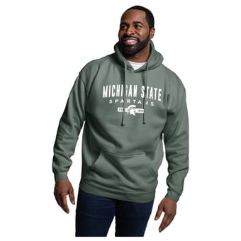 Men's League Collegiate Wear Green Michigan State Spartans Essentials 2.0 Fleece Pullover Hoodie