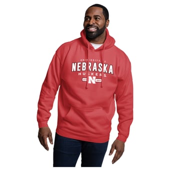 Men's League Collegiate Wear Scarlet Nebraska Huskers Essentials 2.0 Fleece Pullover Hoodie
