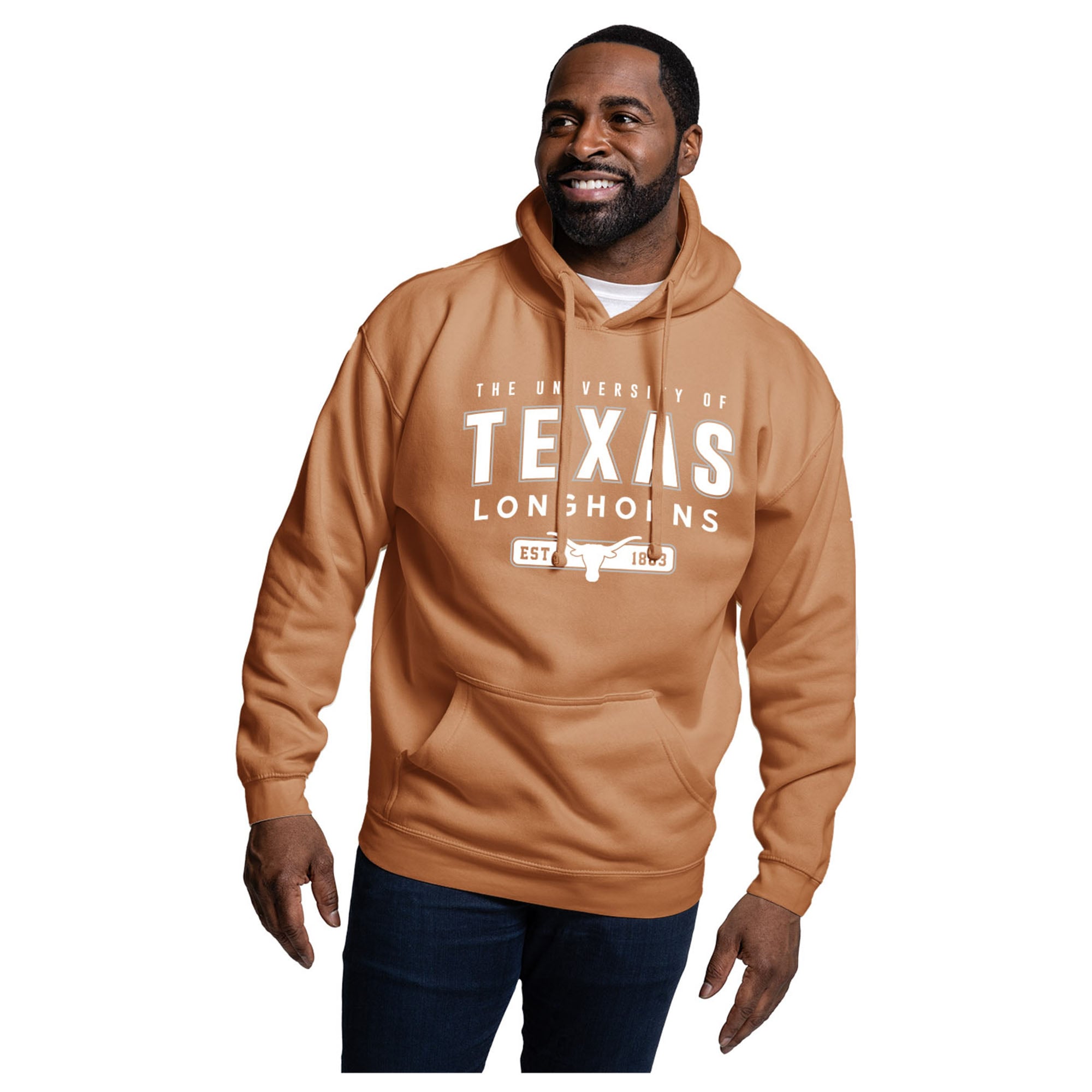 Men's League Collegiate Wear Texas Orange Texas Longhorns Essentials 2.0 Fleece Pullover Hoodie