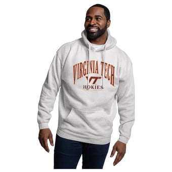 Men's League Collegiate Wear Heather Gray Virginia Tech Hokies Essentials 2.0 Fleece Pullover Hoodie