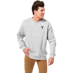 Men's League Collegiate Wear Heather Gray Yale Bulldogs Essentials 2.0 Fleece Pullover Sweatshirt