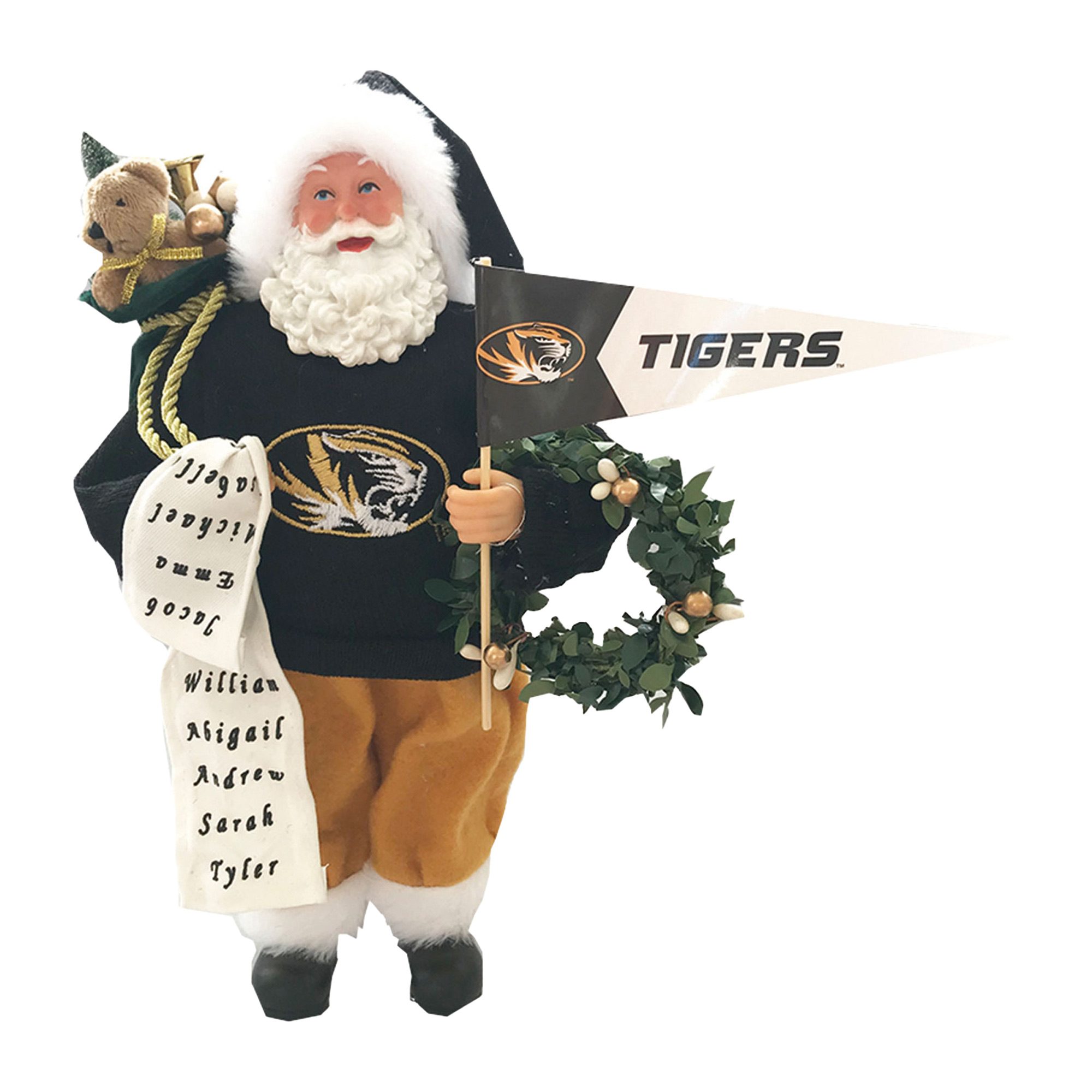 Missouri Tigers 12" Proud Santa