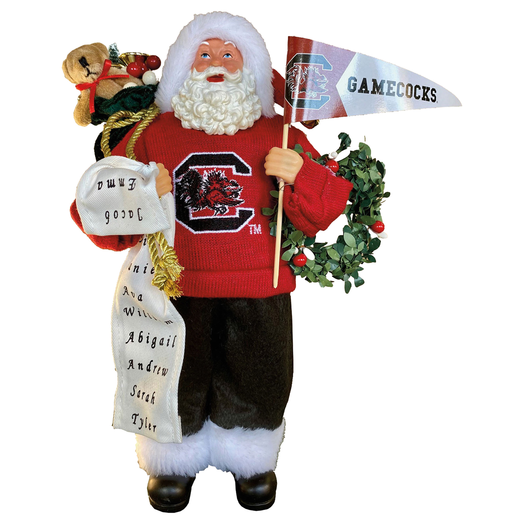 South Carolina Gamecocks 12" Proud Santa
