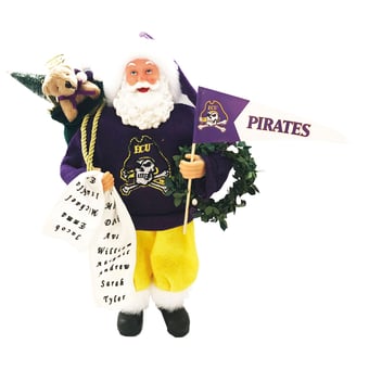 ECU Pirates 12" Proud Santa