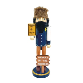"West Virginia Mountaineers 12"" Beware Nutcracker"