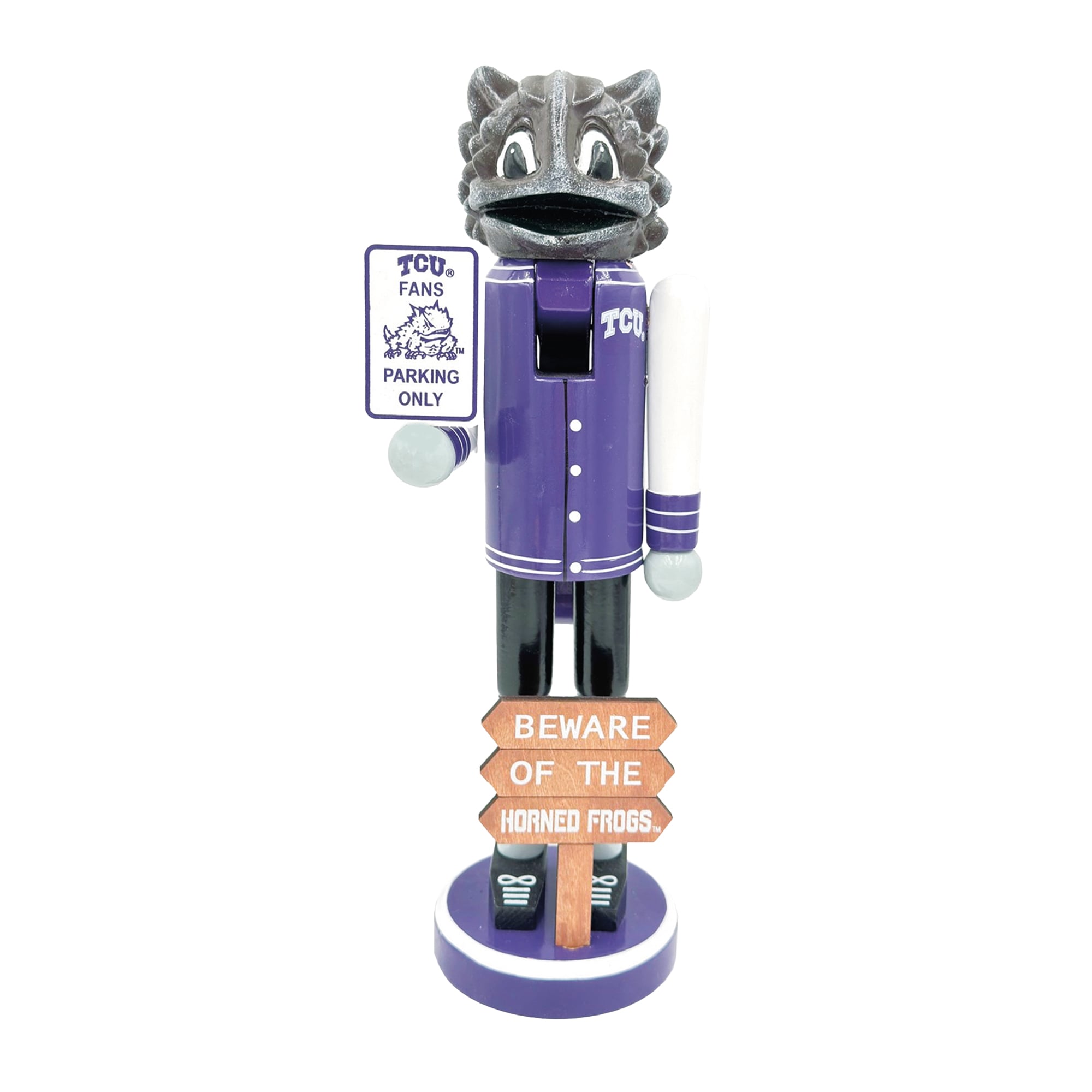 TCU Horned Frogs 12" Beware Nutcracker