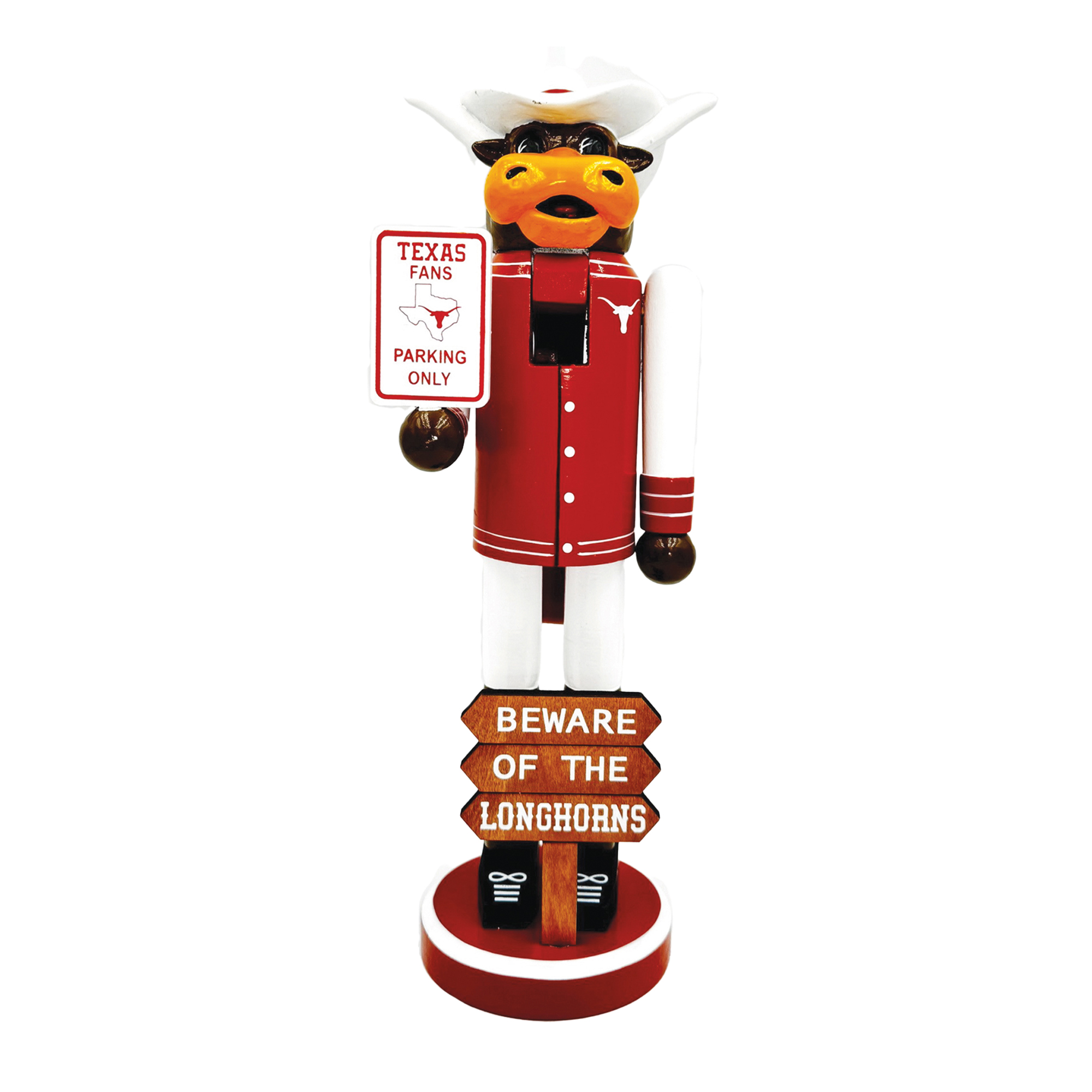 Texas Longhorns 12" Beware Nutcracker