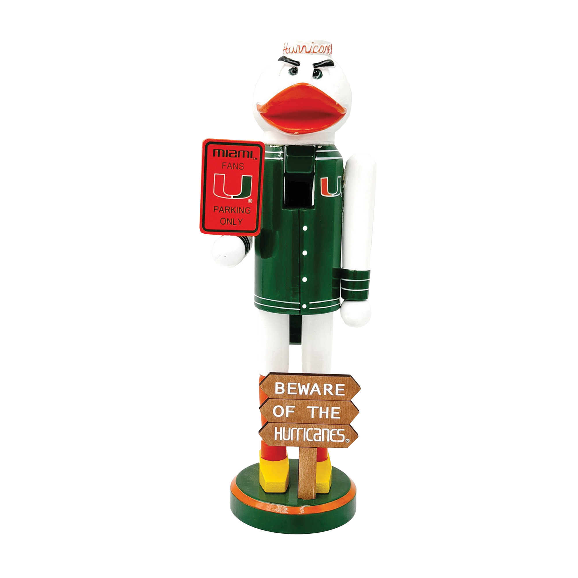 Miami Hurricanes 12" Beware Nutcracker