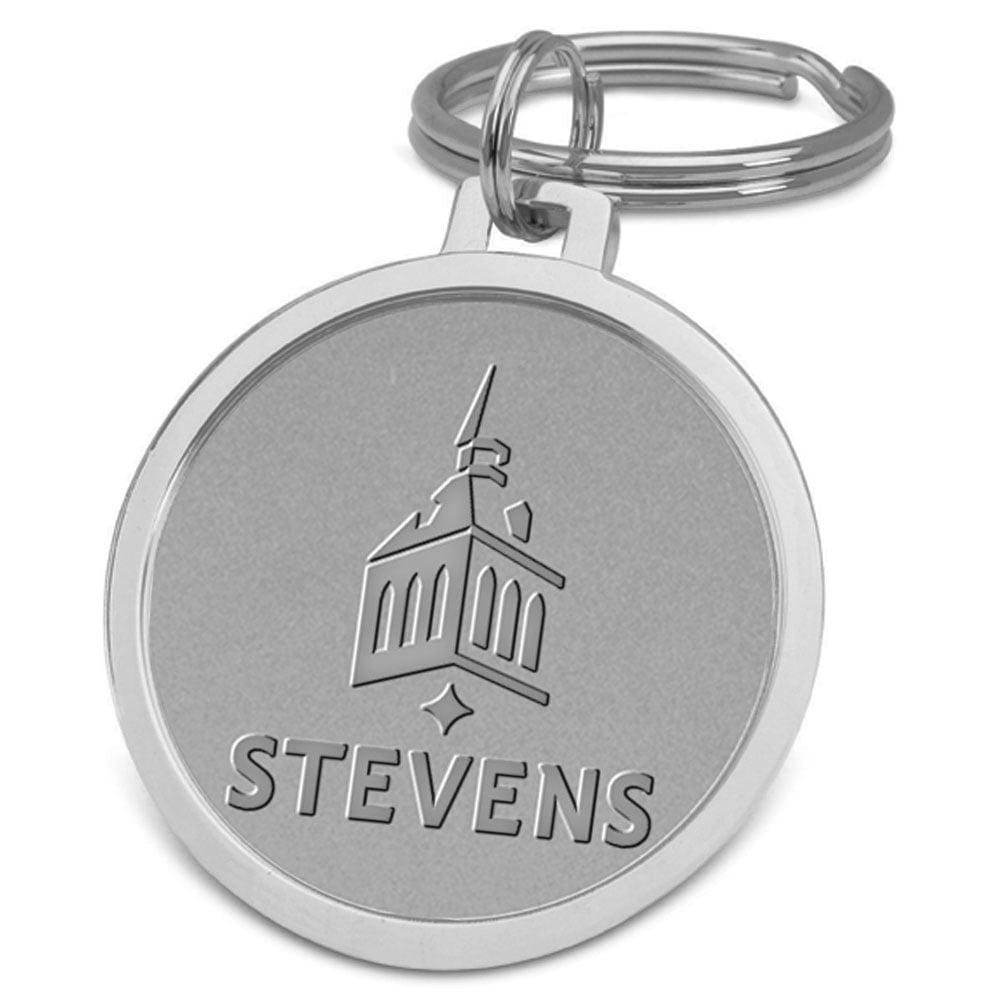 Stevens Institute of Technology Ducks Silver Key Ring