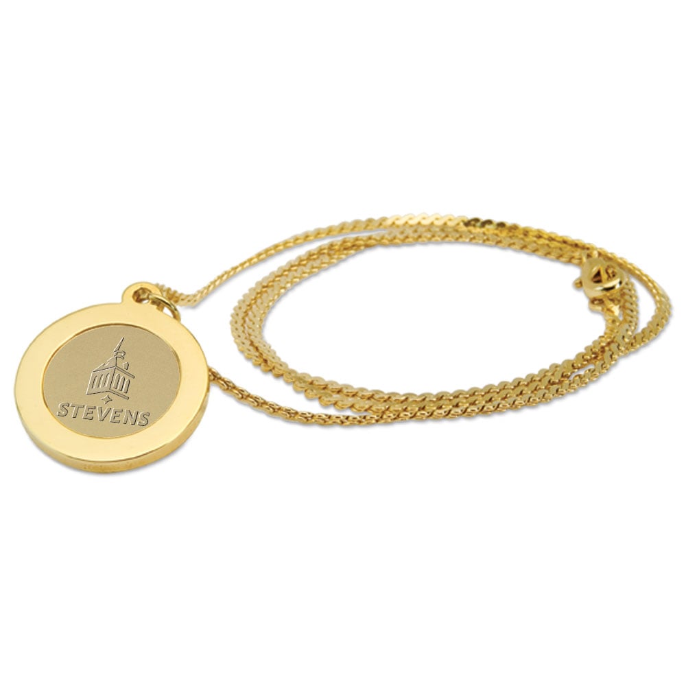 Stevens Institute of Technology Ducks Gold Pendant Necklace