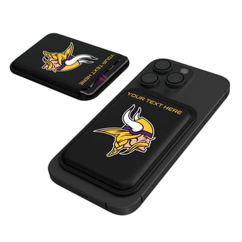 Keyscaper Minnesota Vikings Personalized Insignia Magnetic Credit Card Wallet