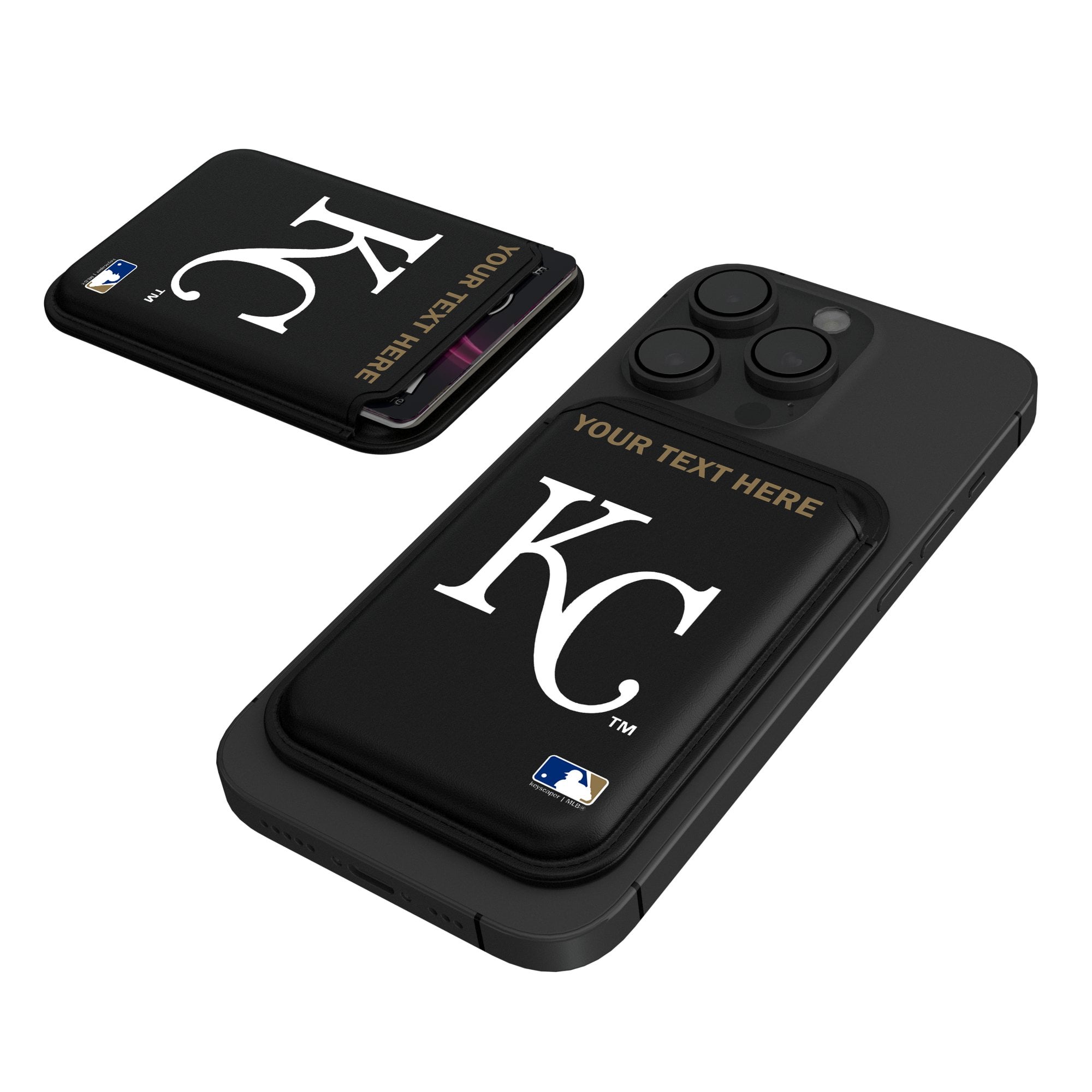 Keyscaper Kansas City Royals Personalized Insignia Magnetic Credit Card Wallet