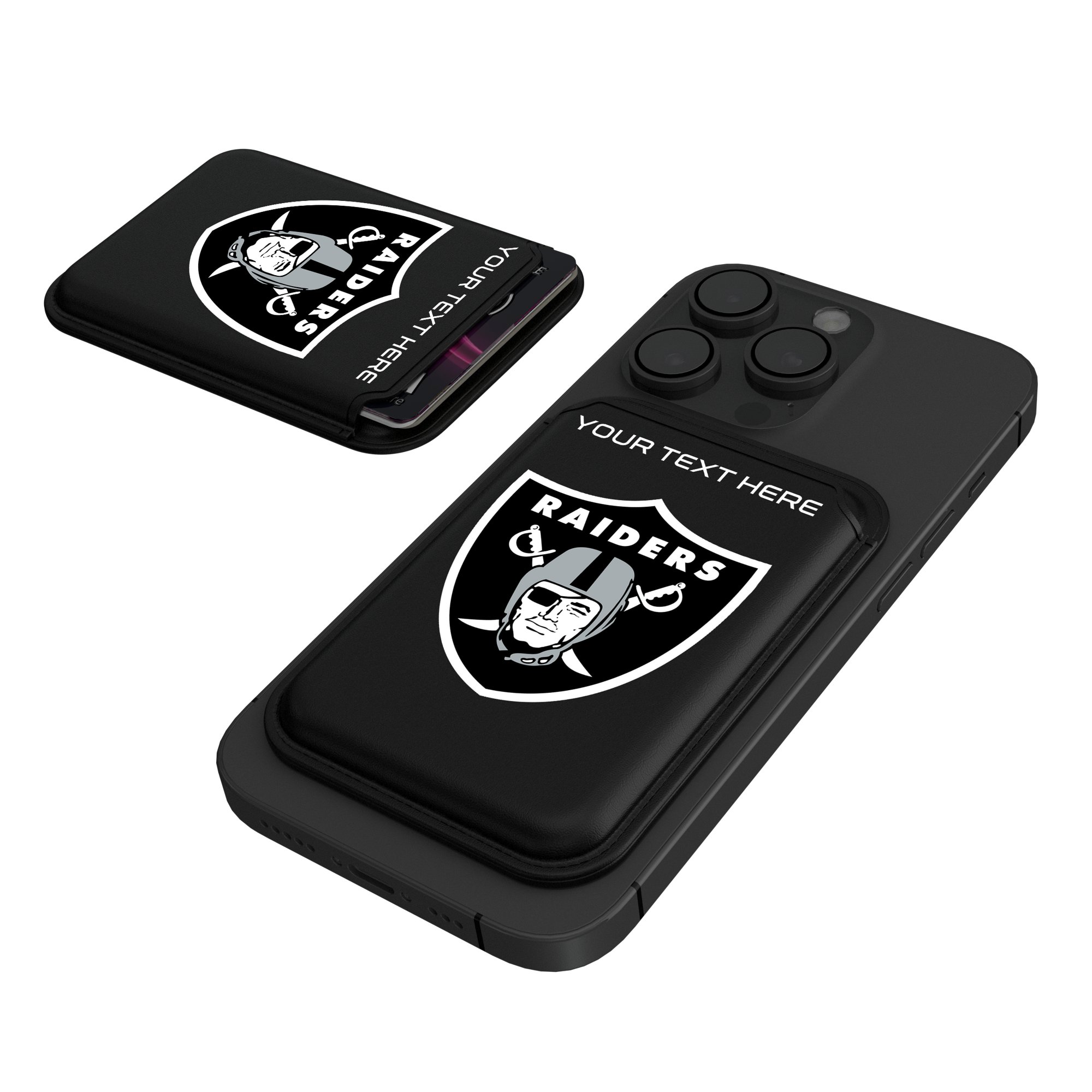 Keyscaper Las Vegas Raiders Personalized Insignia Magnetic Credit Card Wallet Keyscaper Las Vegas Raiders Personalized Insignia Magnetic Credit Card Wallet