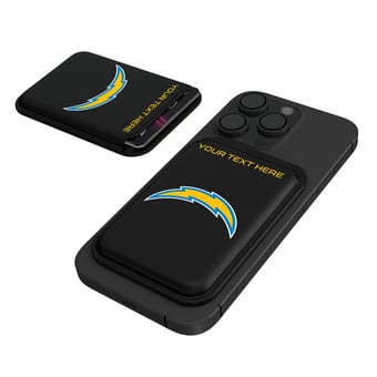 Keyscaper Los Angeles Chargers Personalized Insignia Magnetic Credit Card Wallet