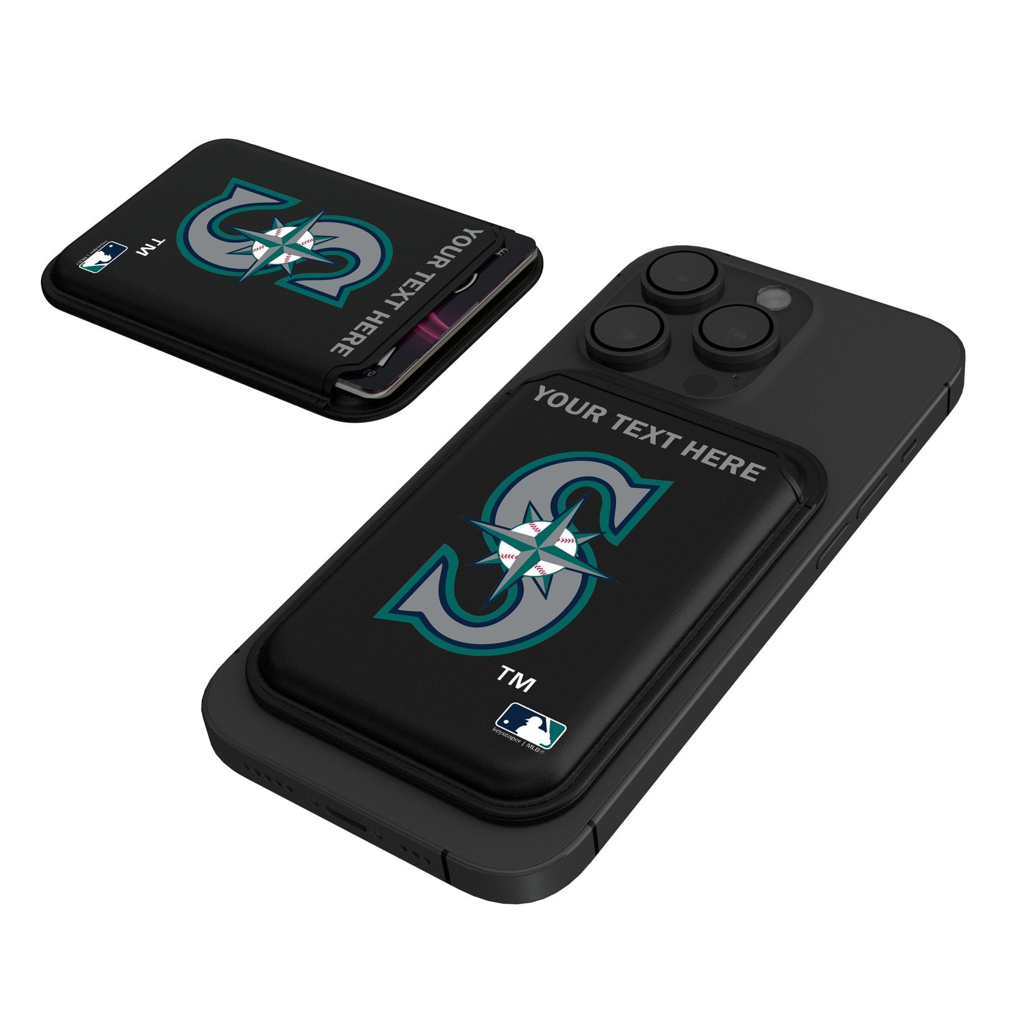 Keyscaper Seattle Mariners Personalized Insignia Magnetic Credit Card Wallet