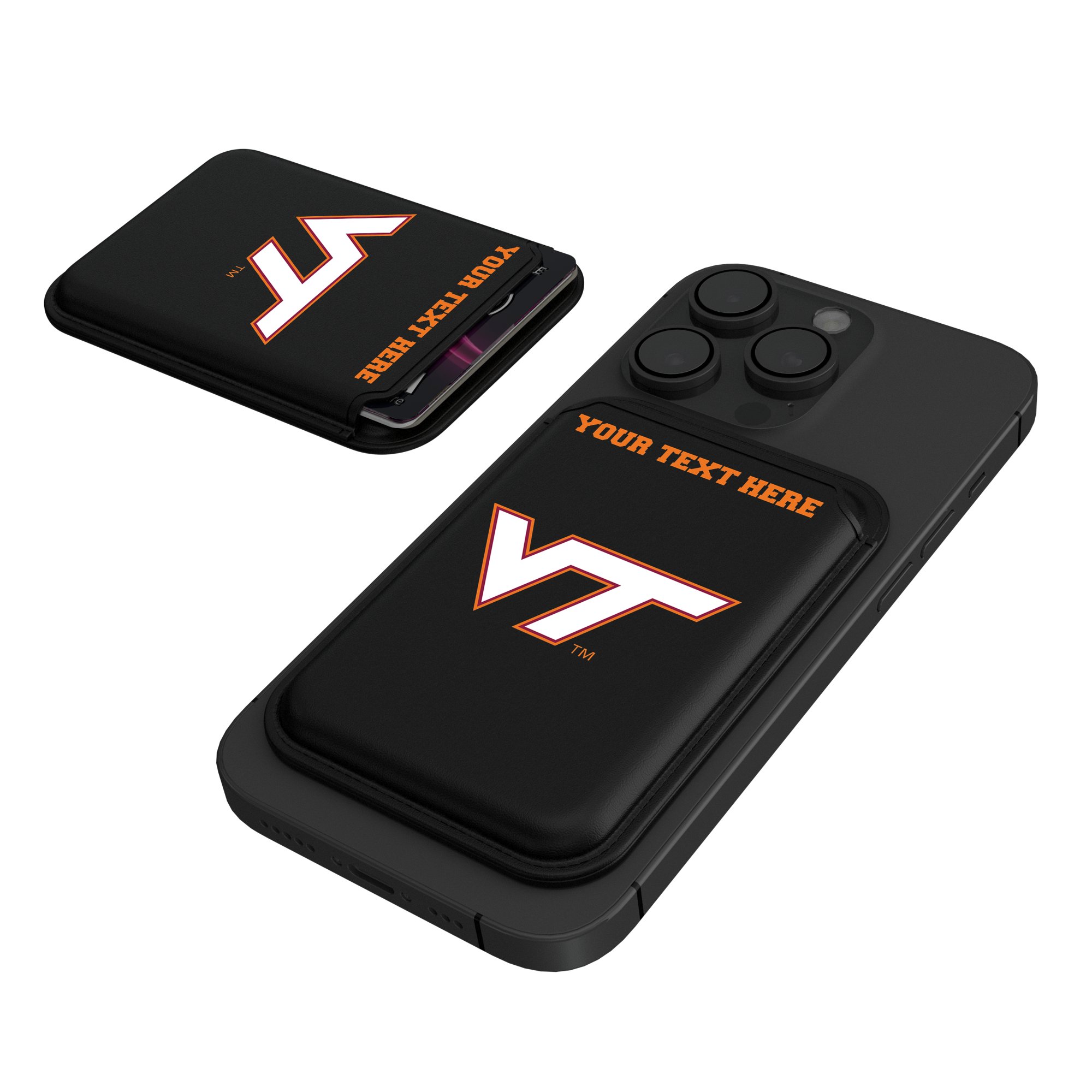 Keyscaper Virginia Tech Hokies Personalized Insignia Magnetic Credit Card Wallet