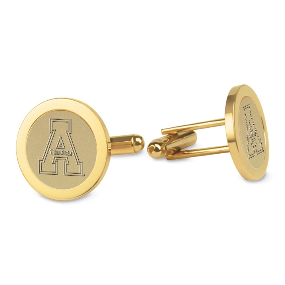 Gold Appalachian State Mountaineers Cufflinks