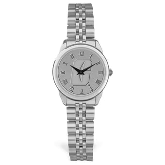 Women's Charlotte 49ers Silver Medallion Rolled Link Bracelet Wristwatch