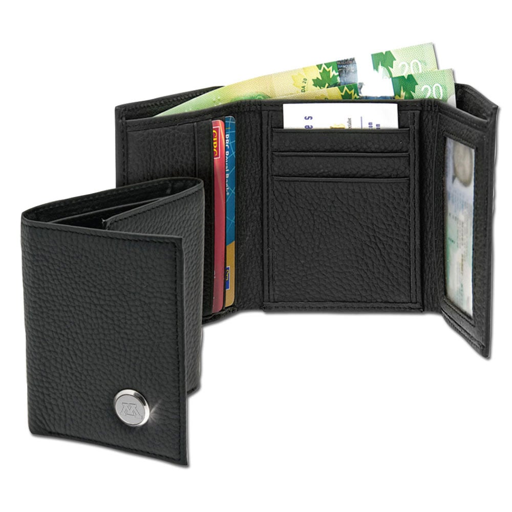 Black Minnesota Golden Gophers Leather Wallet