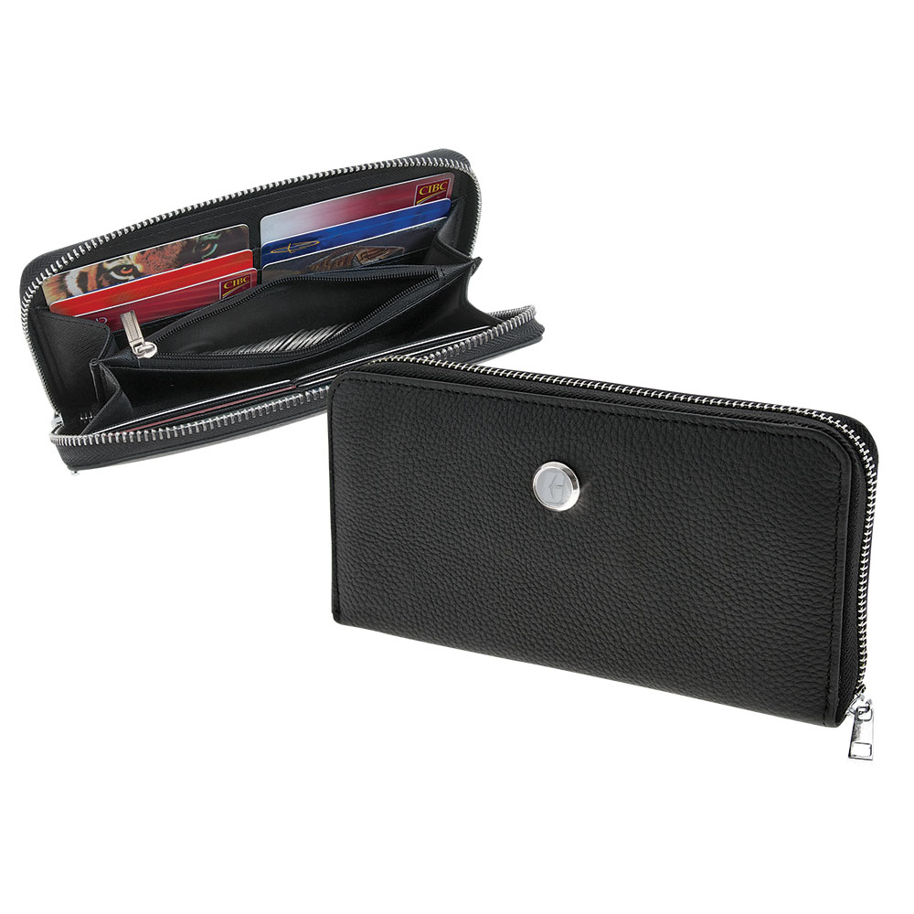 Women's Black Charlotte 49ers Leather Wallet