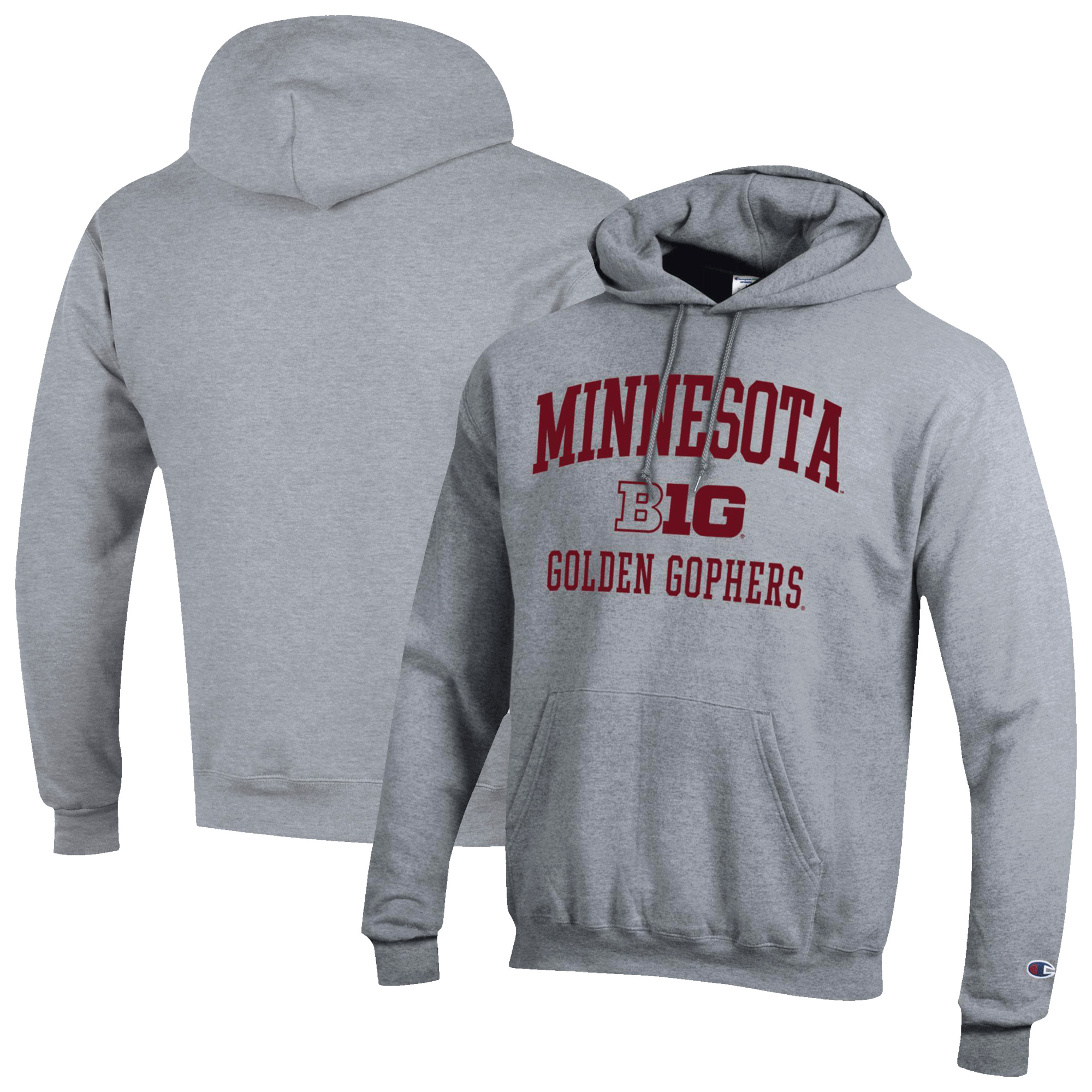 Men’s Champion Gray Minnesota Golden Gophers Big 10 Powerblend Pullover Hoodie Men’s Champion Gray Minnesota Golden Gophers Big 10 Powerblend Pullover Hoodie