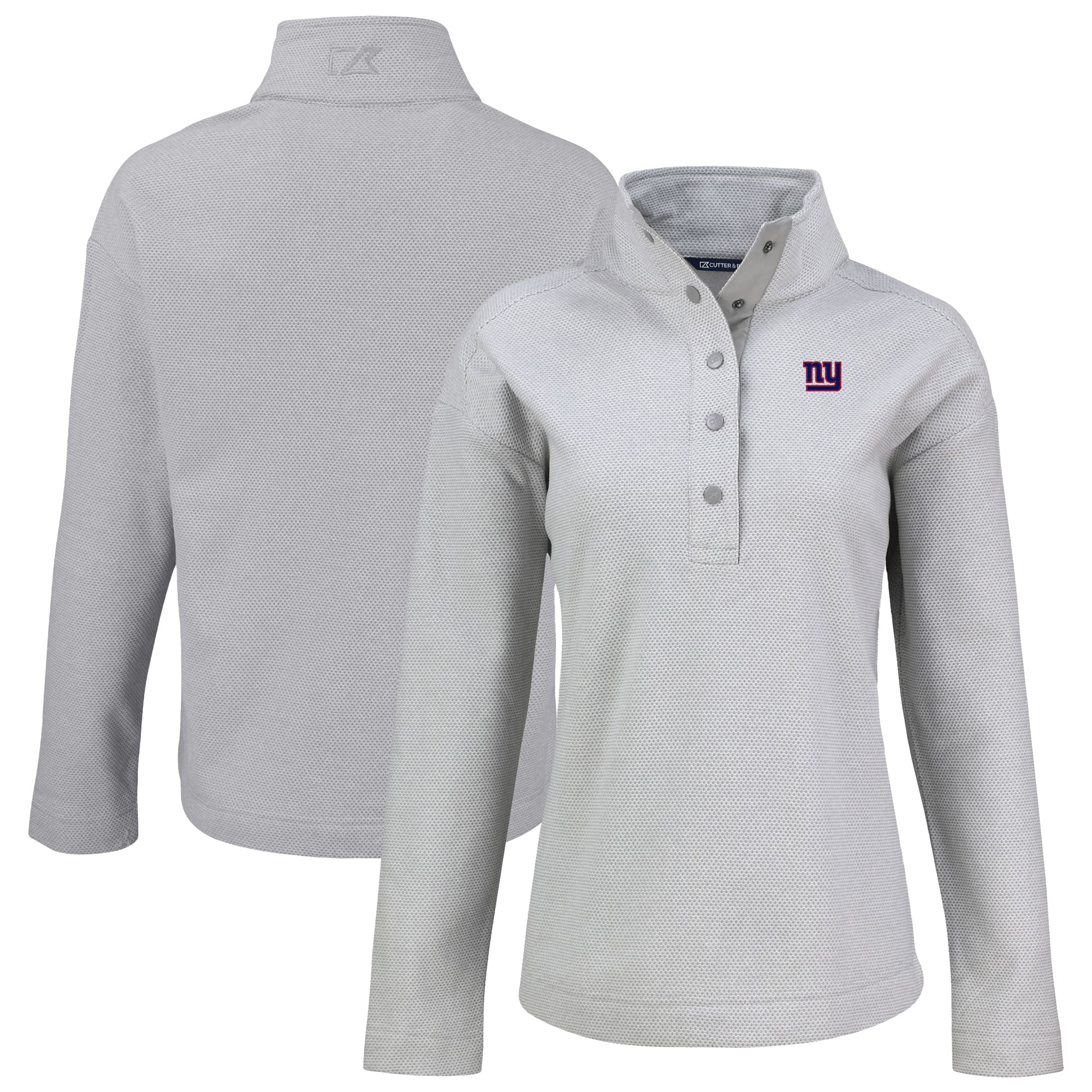 Women’s Cutter & Buck Gray New York Giants Hunts Point Eco Half-Snap Sweatshirt Women’s Cutter & Buck Gray New York Giants Hunts Point Eco Half-Snap Sweatshirt